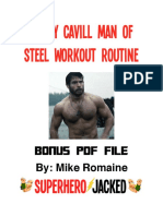 Henry Cavill Man of Steel Workout Routine: Bonus PDF