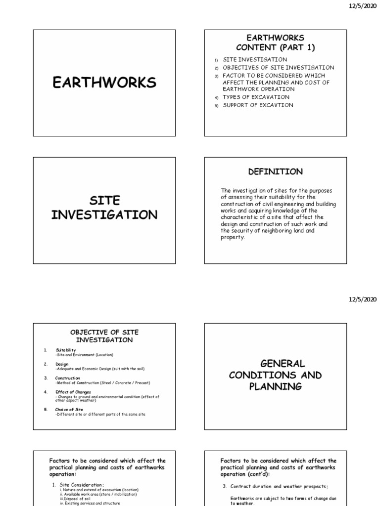 Earthwork 1 PDF | PDF | Deep Foundation | Excavation (Archaeology)