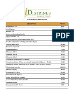 Lista de Precios Implementos Distrines PDF