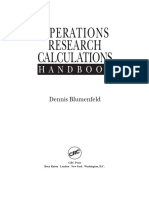 Operations Research Calculations: Handbook