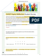 X Redacted TJHSST Equity Reflection Student Survey