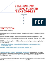 Invitation For Recruiting Summer Interns-Godrej