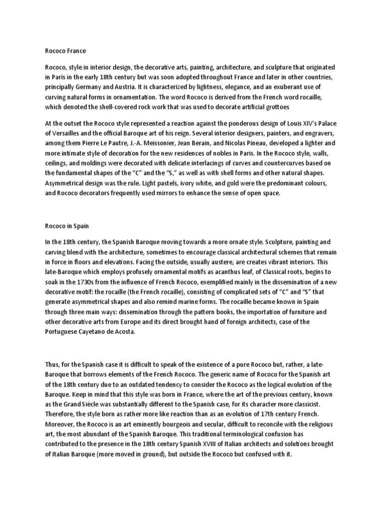 Rococo Pdf Style Aesthetics