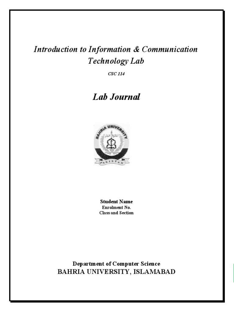 Introduction To Information & Communication Technology Lab | PDF