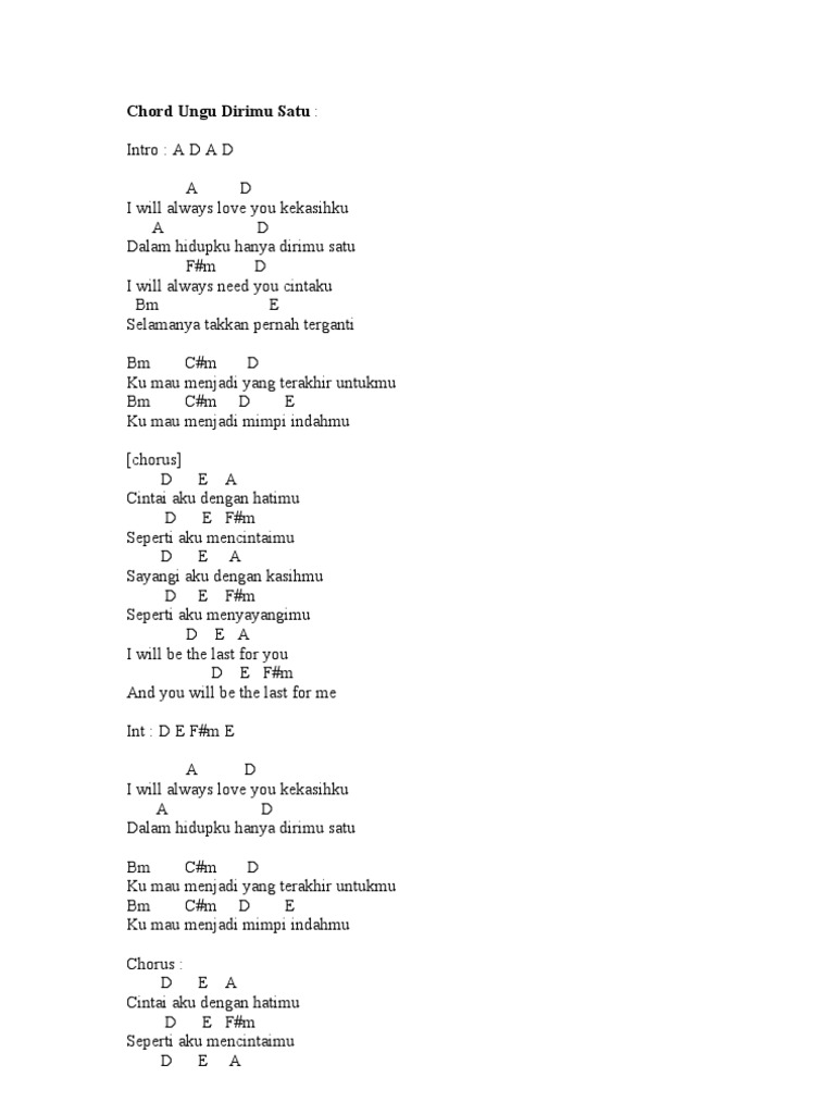 Chord Ungu Dirimu Satu Pdf