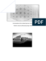 Determining Optimal Pinhole Camera Aperture Size Using Image Clarity