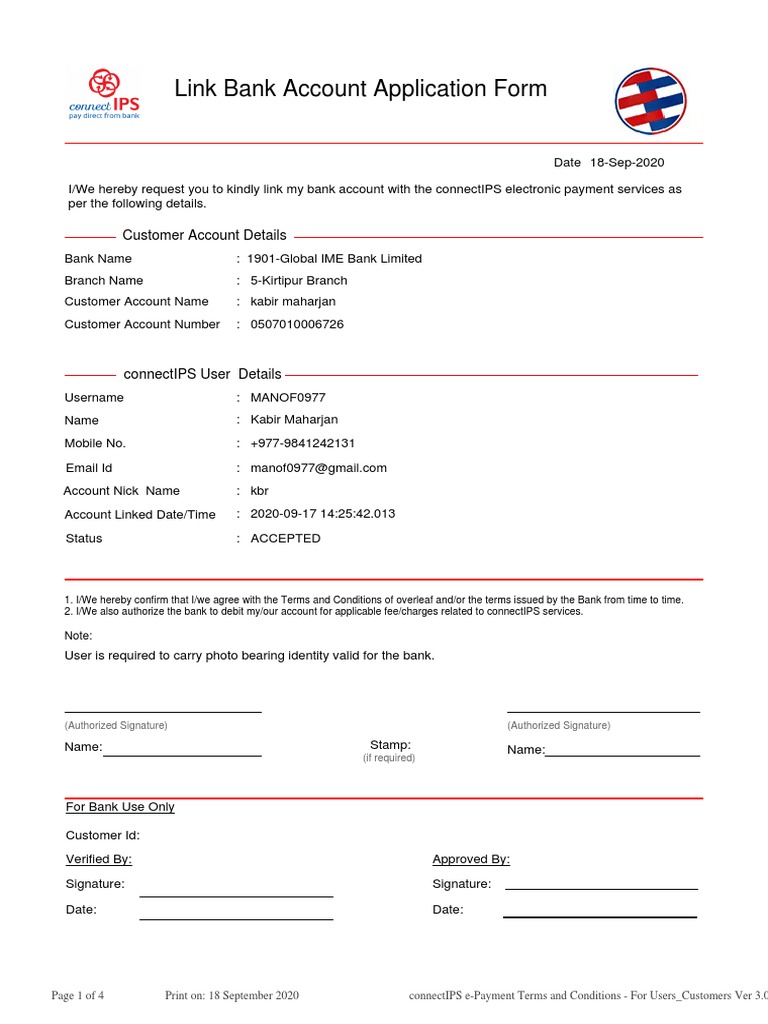 Bank Account Linking Guide | PDF | Indemnity | Banks