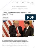 Trump Maintains Bank Account in China, Says NY Times - BBC News