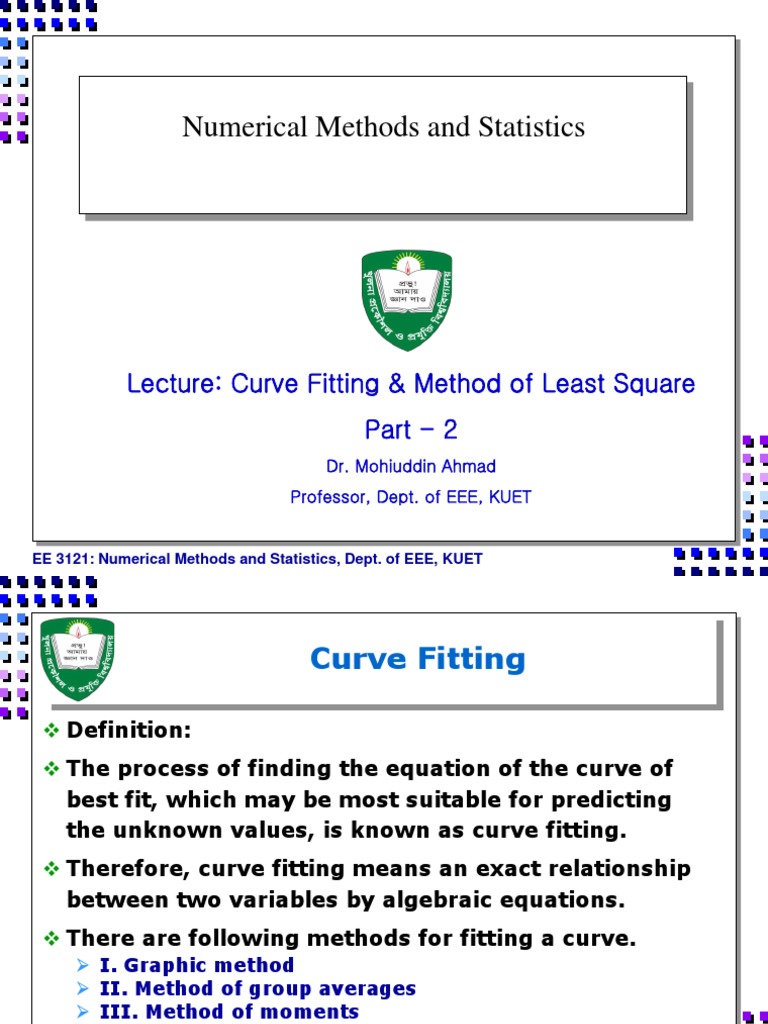 Curve Fitting and Least Squares Method | PDF | Errors And Residuals ...