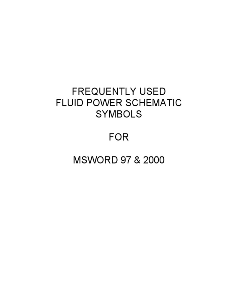 Fluid Power Schematic Symbols Guide | PDF | Valve | Gases