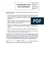 Autorizacion Uso Datos Personales PDF