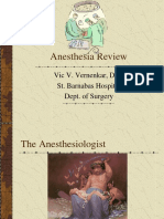 Anesthesia Review: Vic V. Vernenkar, D.O. St. Barnabas Hospital Dept. of Surgery