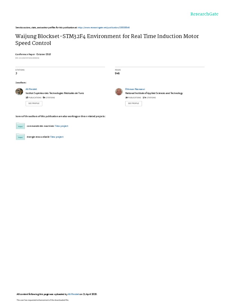 Waijung BlocksetSTM32F4 Environment For Real Time Induction Motor