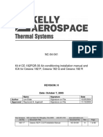 Kelley Aerospace Cessna 182 Air-Conditioning Installation Manual and ICA NC-04-041 CE-182PQR-00