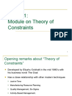MEL751: Module On Theory of Constraints