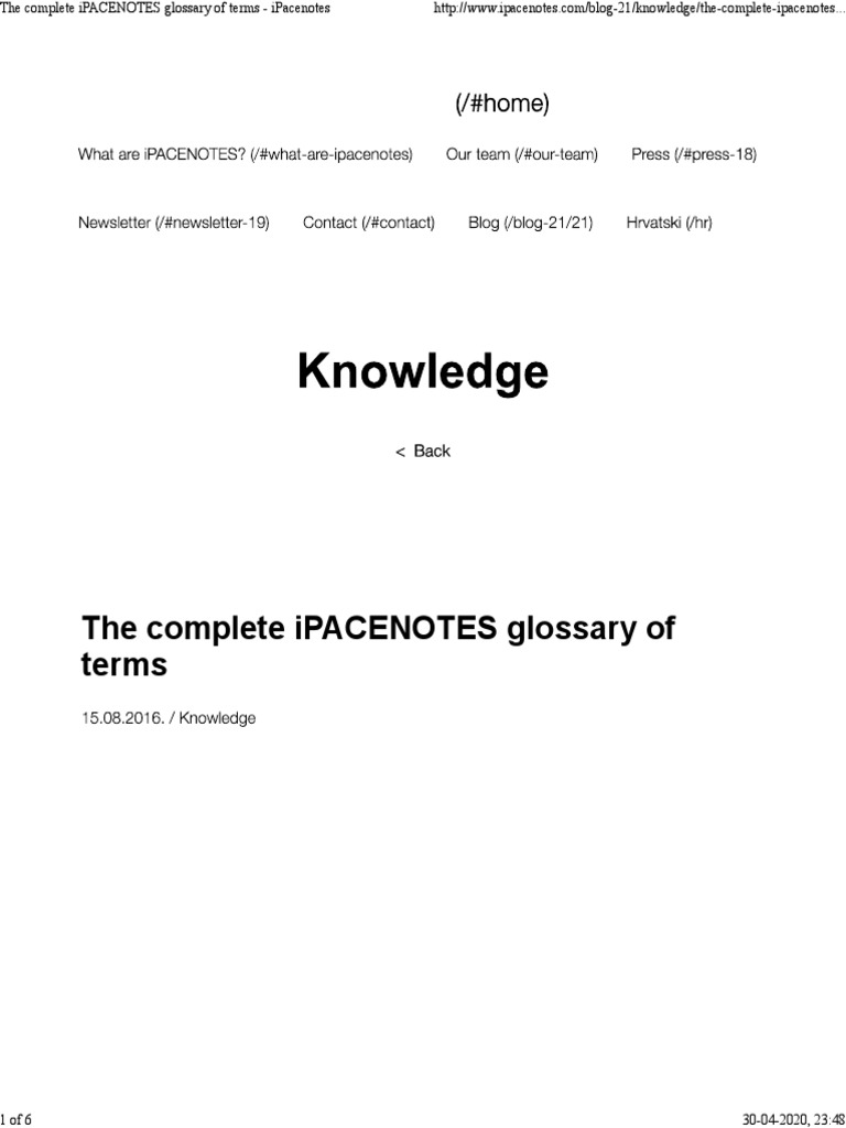 Rally CarDrivers Pacenotes | PDF | Computers