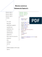 Metdos Numericos-Polinomio de Taylor e X