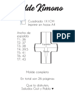 Moldes Kimono - Emprender Tu Espacio