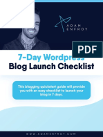 7-Day WordPress Blog Launch Checklist