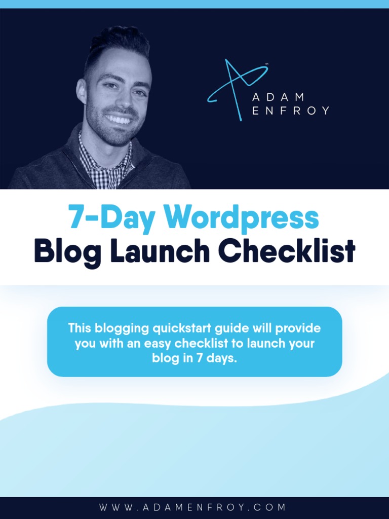7-Day Wordpress: Blog Launch Checklist | PDF | Word Press | Search ...