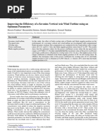 Improving The Efficiency of A Savonius Vertical Axis Wind Turbine Using An PDF