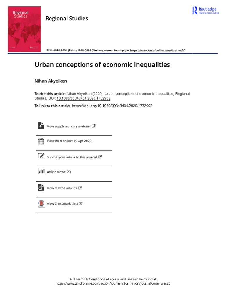 Urban Conceptions of Economic Inequalities | PDF | Economic Inequality ...