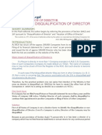 Disqualification of Director