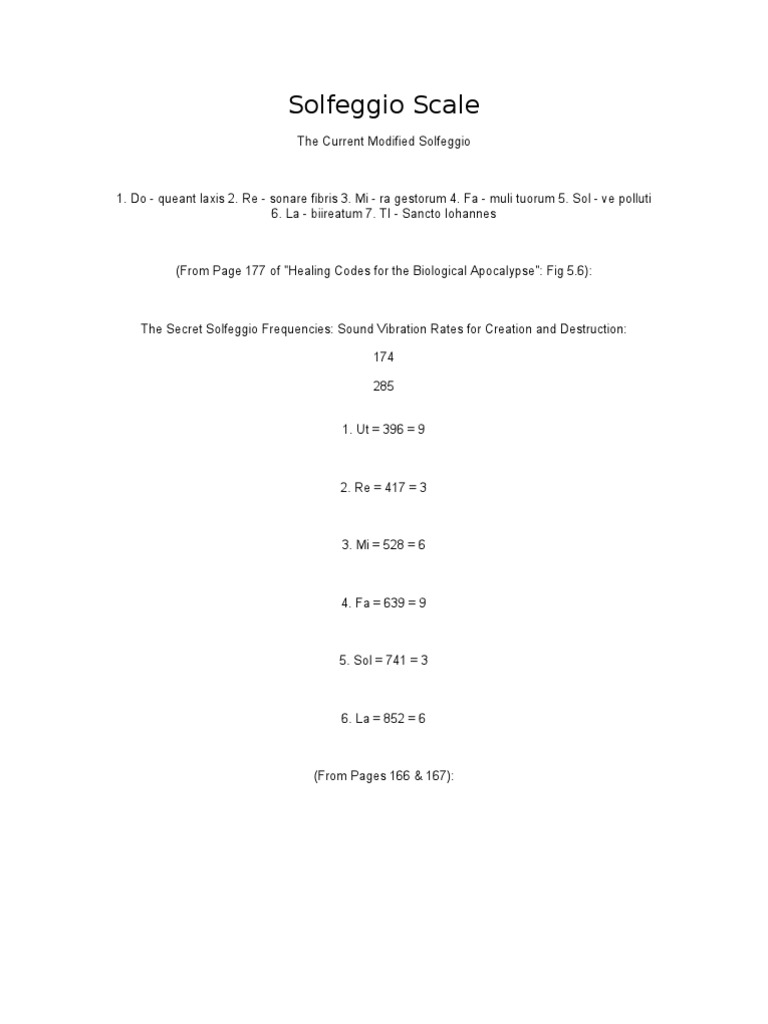 Understanding the Solfeggio Scale Frequencies | PDF | Tetragrammaton