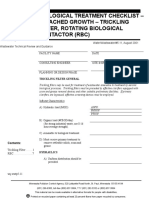 Biological Treatment Checklist - Attached Growth - Trickling Filter, Rotating Biological Contactor (RBC)