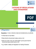 Application of Regulations and Standards