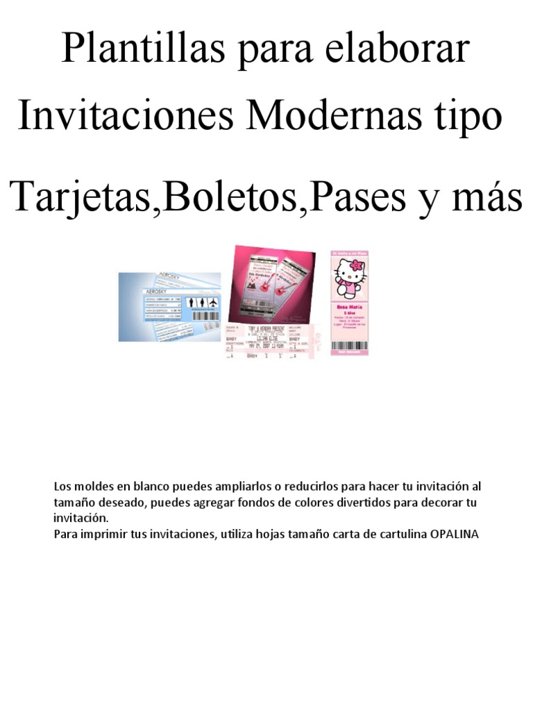 Plantillas para Invitaciones Modernas | PDF, image size:768x1024