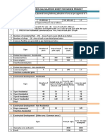 Sample Fees Calculation Sheet For Mixed Project