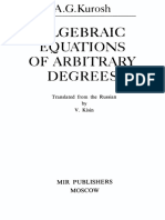 Algebraic Equations of Arbitrary Degrees - A. Kurosh (1977)