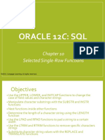 Oracle 12C: SQL: Selected Single-Row Functions