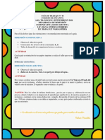 Guía de trabajo N° 84 para grado de transición sobre desarrollo de la dimensión comunicativa y socio afectiva