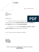 Formato de Solicitud de Cheque de Gerencia