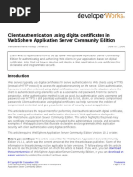 Client Authentication Using Digital Certificates in Websphere Application Server Community Edition