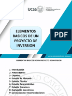 Elementos Basicos de Un Proyecto de Inversion