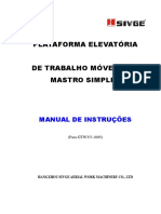 Plataforma elevatória móvel manual de instruções