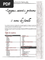 Langues Accents Noms & Prenoms (7th Sea) | PDF | Dé | la communication