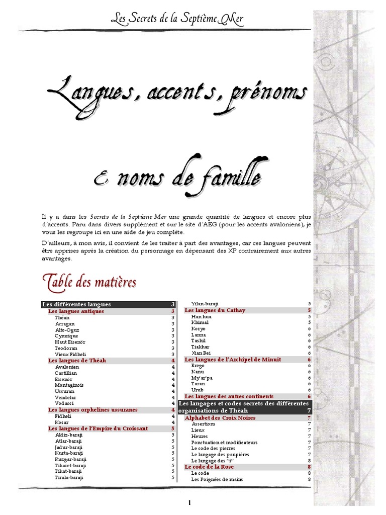 Langues Accents Noms Prenoms  PDF  la communication  Sémiotique