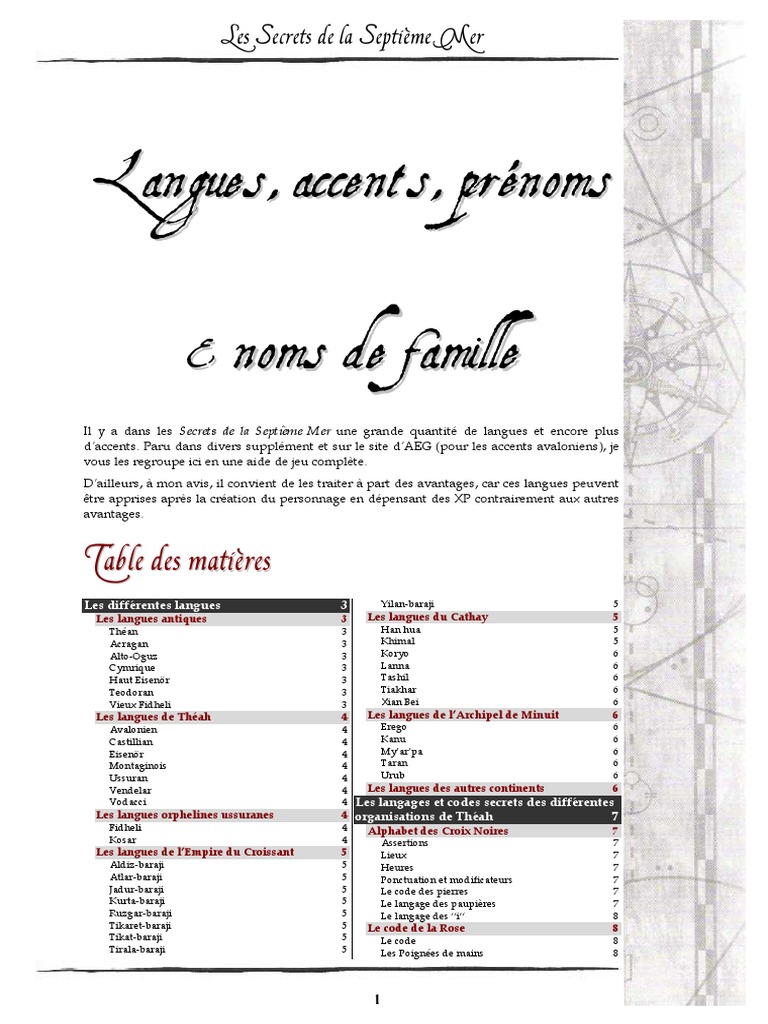 Langues Accents Noms Prenoms Pdf La Communication Semiotique