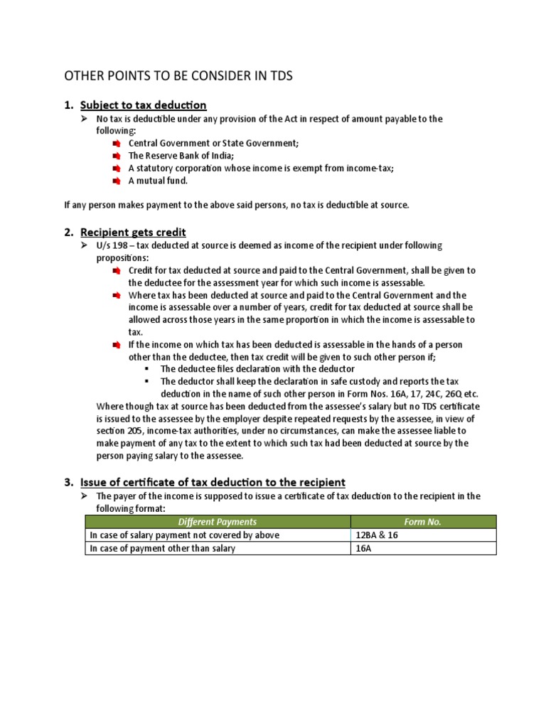 TDS Considerations and Guidelines | PDF | Taxes | Income Tax