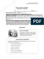 Lenguaje 3°B Guía de Trabajo Bíografía y Autobiografía Adaptada