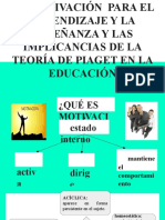 La Motivación y Las Implicancias de La Teoría de Piaget en La Educación