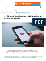 25 Fitness Youtube Channels You Should be Subscribed to
