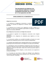 Conclusiones de Laa XXVII Jornadas Nacionales de Derecho Civil Sobre Obligaciones PDF