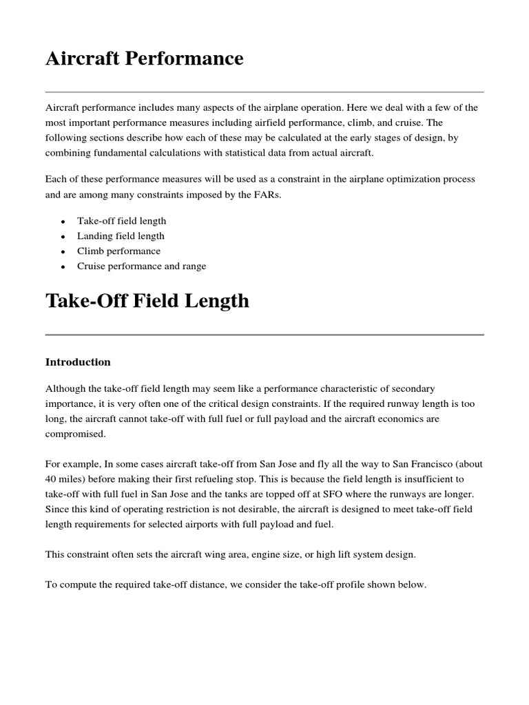Aircraft Performance PDF | PDF