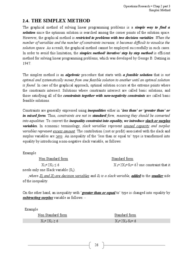 Chapter 2-3 The Simplex Method | PDF | Mathematical Optimization ...
