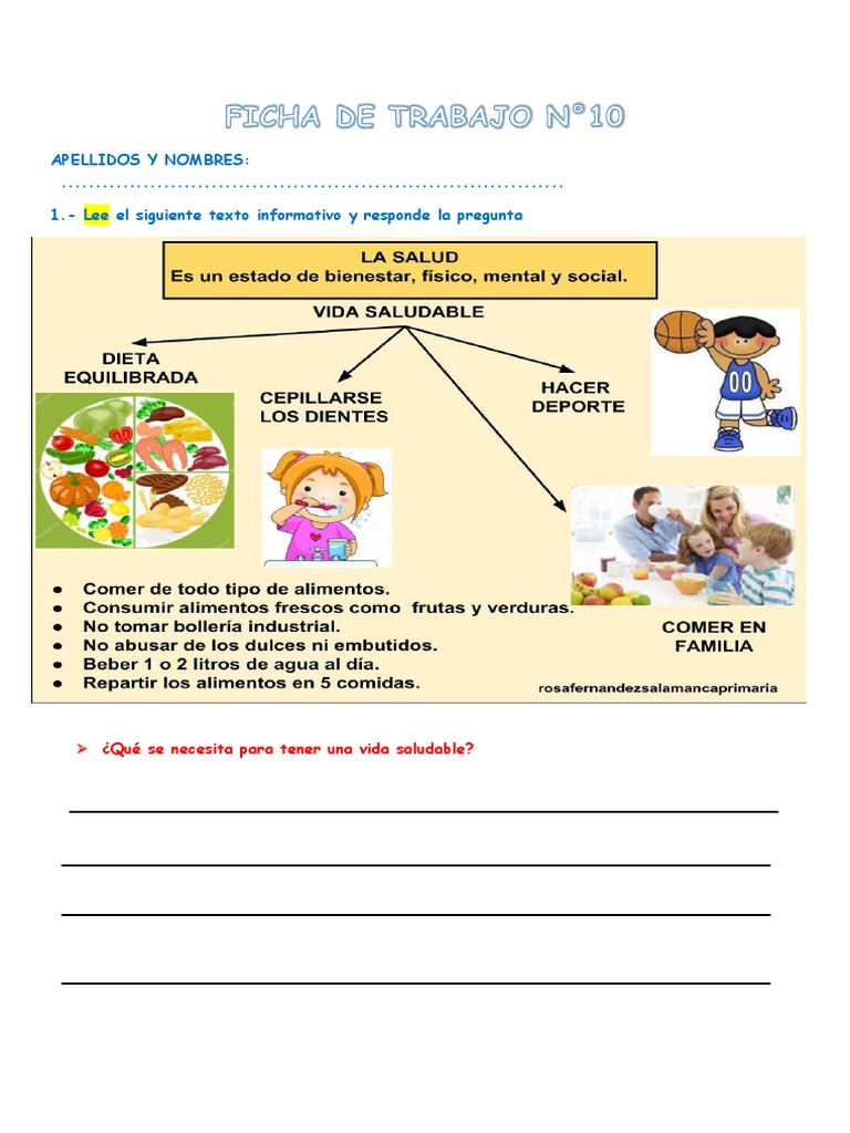 Ficha de Trabajo N 10 | PDF | Relaciones personales, crianza y ...